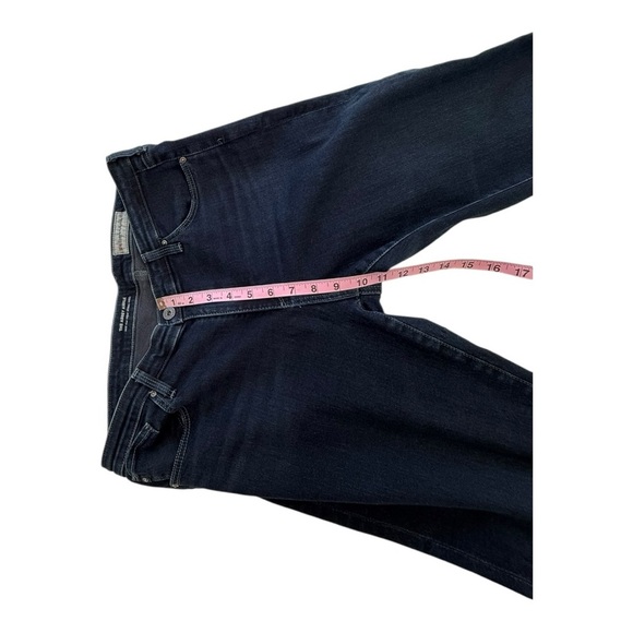 AG X Anthropologie Mid Rise Abbey Ankle Super Skinny Dark Wash Jeans - Size 32 R - Picture 6 of 11